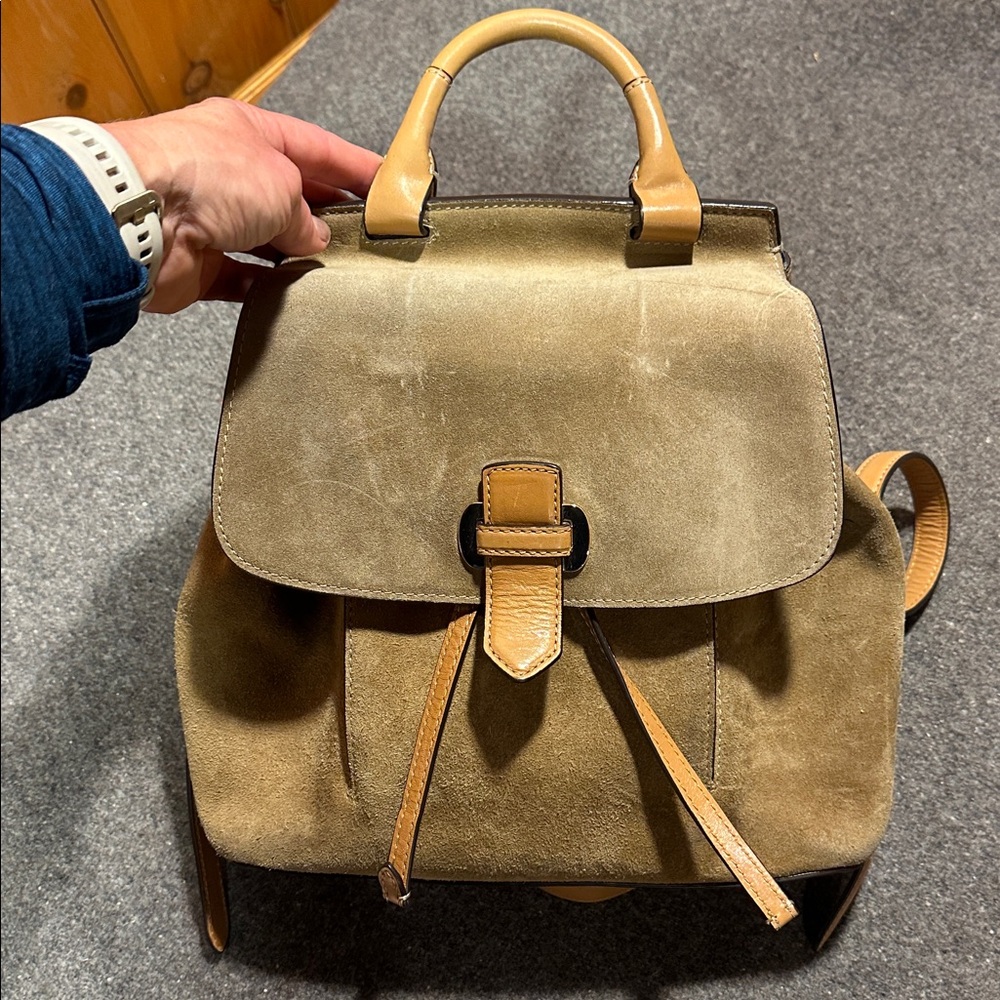 Michael Kors Tan Suede Women's purse backpack